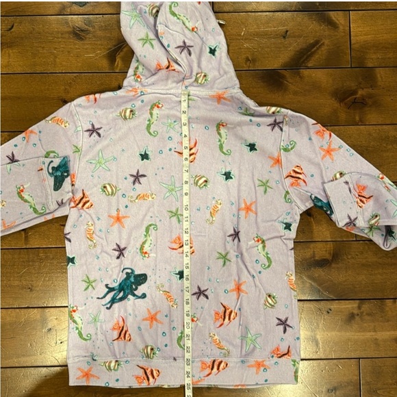 NWT Hill House Lavender The Allie Zip Up in Sea Creatures size medium - Picture 5 of 5
